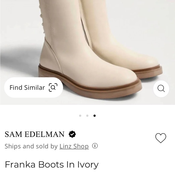 BLACK FRIYAY!! Sam Edelman Franka genuine, leather boots size 7.5 NWT wore 1x - Picture 4 of 13